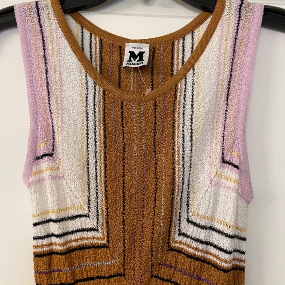 NWOT! MISSONI Multicolor Paint Splash Tiered Sleeveless Maxi Dress Size US 6 - Picture 3 of 14
